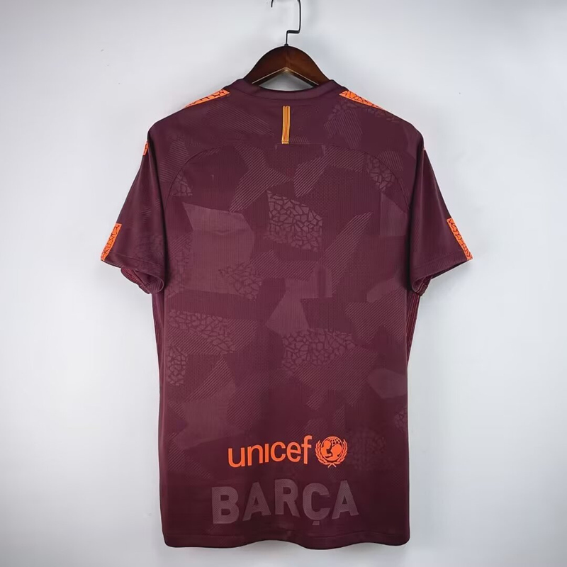 Retro Version 17-18 Barcelona 2nd Away Red Thailand Soccer Jersey AAA-9070