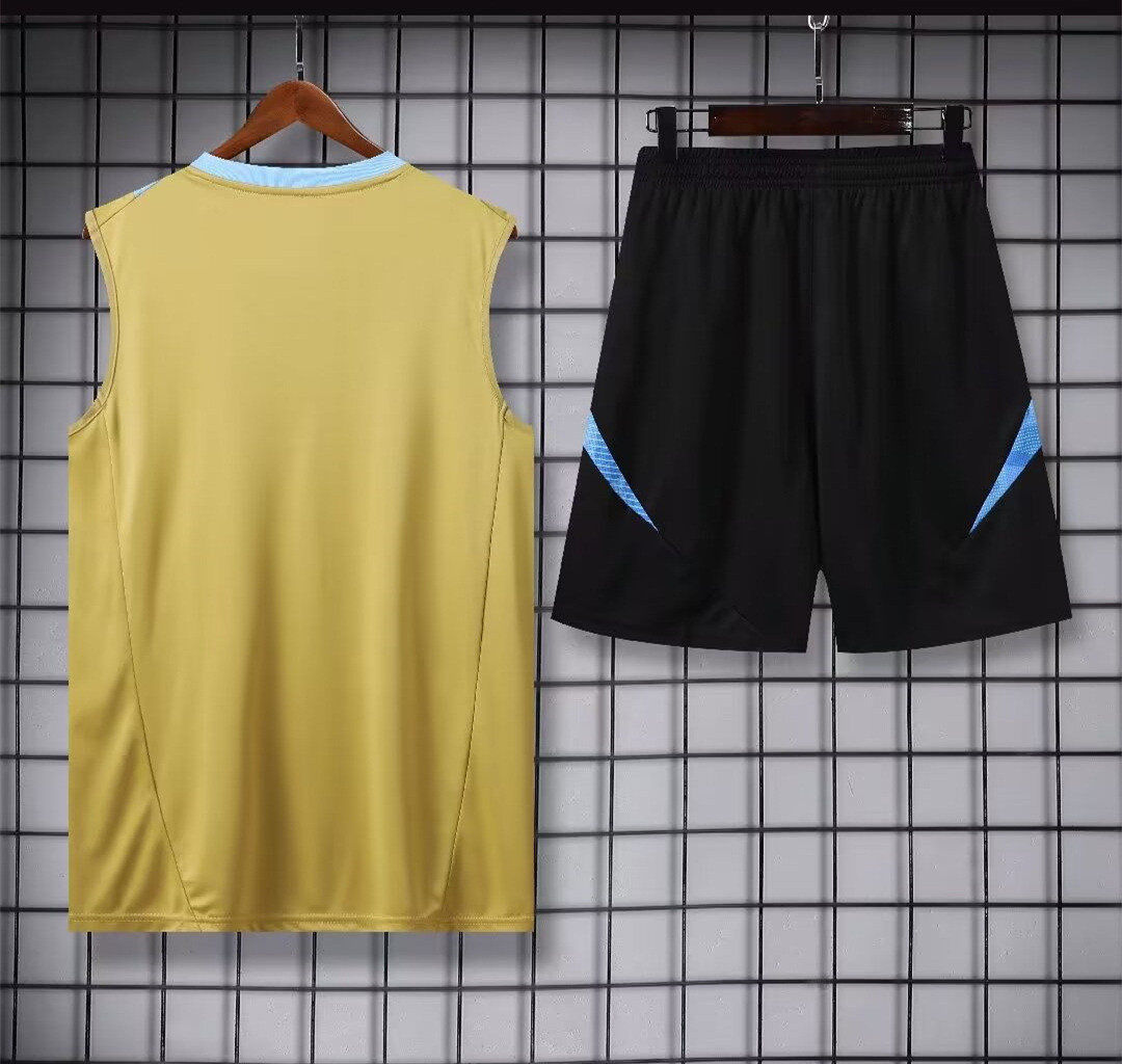 2024-2025 Argentina Light Yellow Thailand Soccer Vest Uniform-418