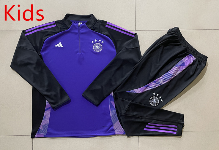 2024-2025 Germany Purple Kids/Youth Soccer Tracksuit-815