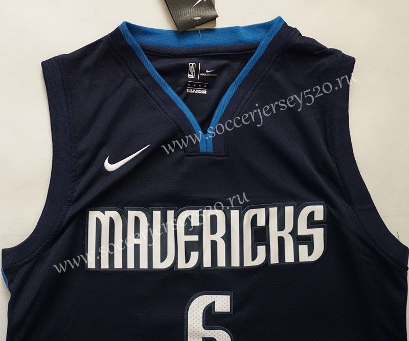Dallas Mavericks Dark Blue Print #6 NBA Jersey