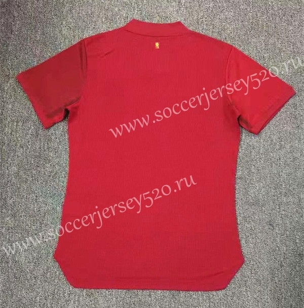 Player version European Cup 2020 Spain Home Red Thailand Soccer Jersey AAA-807
