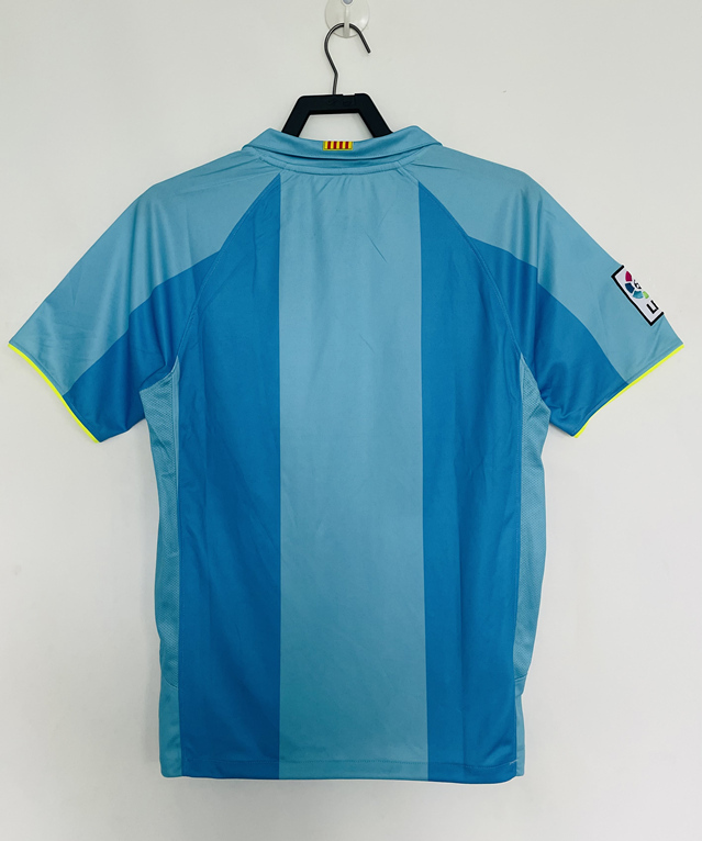 Retro Version 07-08 Barcelona Away Blue Thailand Soccer Jersey AAA-811