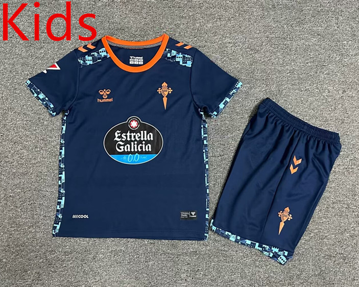 2024-2025 Celta de Vigo Away Royal Blue Kids/Youth Soccer Unifrom-7809