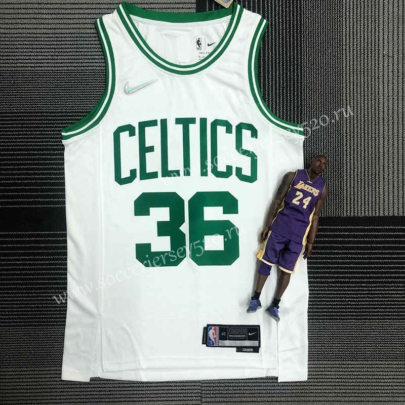 75th Anniversary Boston Celtics White #36 NBA Jersey-311