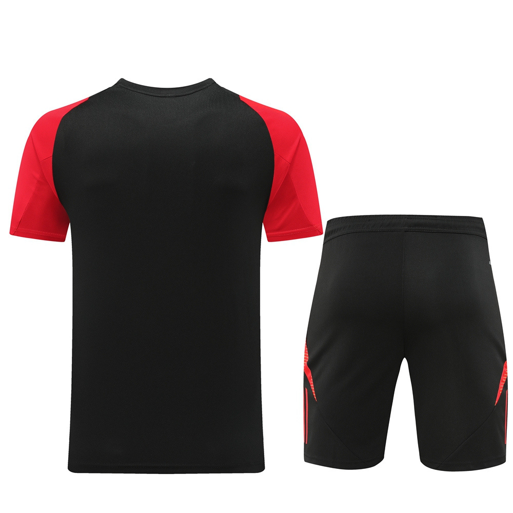 2024-2025 Belgium Black Short-sleeved Thailand Soccer Tracksuit-LH
