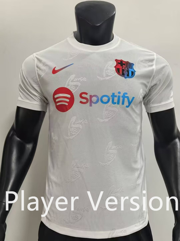 Player Version 2024-2025 Special Version Barcelona White Thailand Soccer Jersey AAA-9753