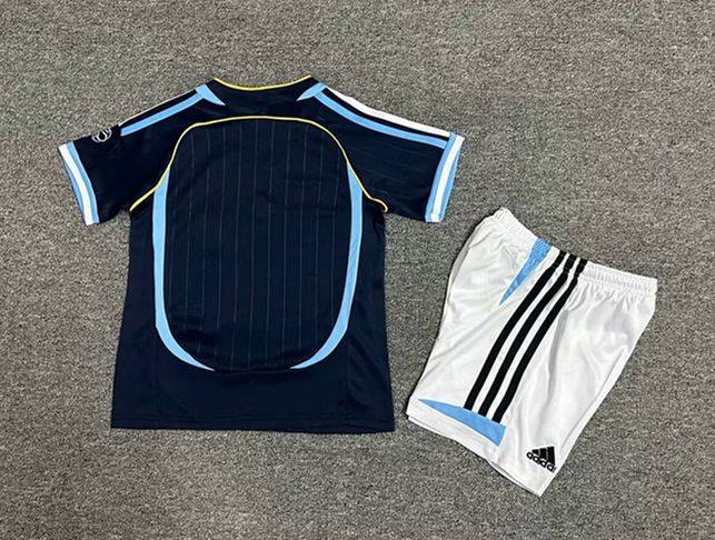 Retro Version 06 Argentina Away Royal Blue Kids/Youth Soccer Uniform-7809