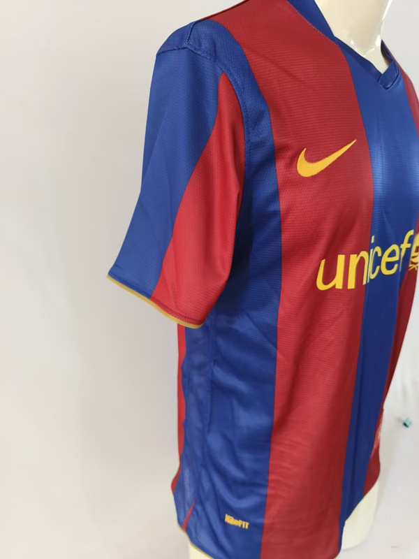 Retro Version 07-08 Barcelona Home Red&Blue Thailand Soccer Jersey AAA-503