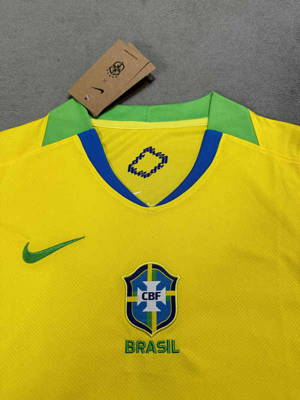 2025-2026 Brazil Home Yellow Thailand Women Soccer Jersey AAA-4506
