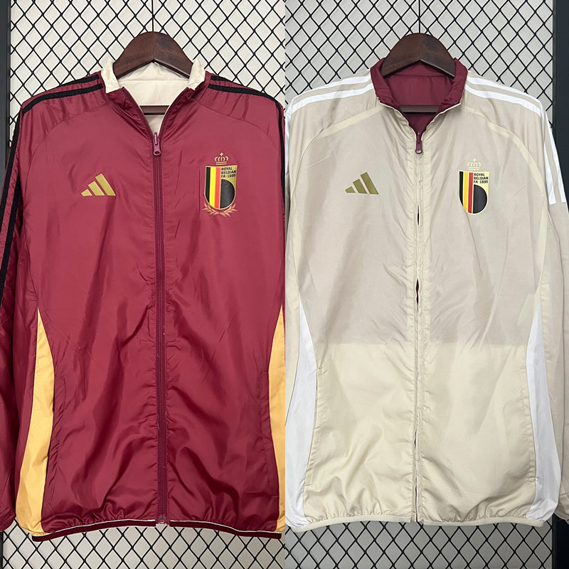 2024-2025 Belgium Maroon&Beige Thailand Double-Sided Wear Thailand Trench Coats-0255