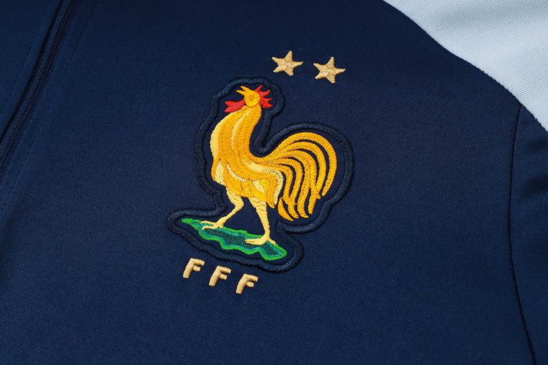 2024-2025 France Royal Blue Thailand Soccer Tracksuit-815