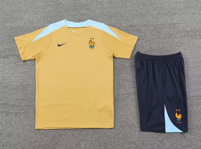2024-2025 France Yellow Thailand Soccer Uniform-418