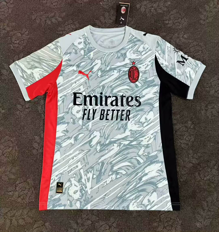 （S-4XL）2025-2026 AC Milan Away White Gray Thailand Soccer Jersey AAA-2483