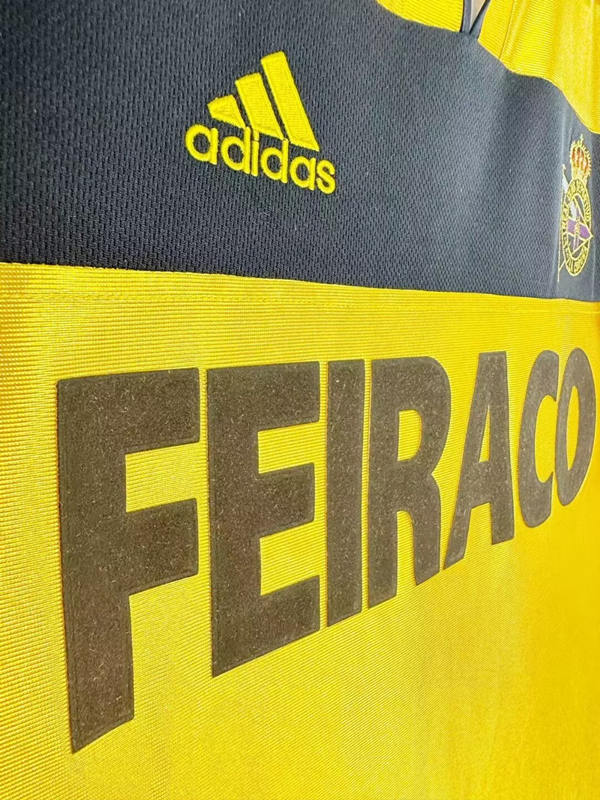 Retro Version 99-00 Deportivo La Coruña 2nd Away Yellow Thailand Soccer Jersey AAA-811