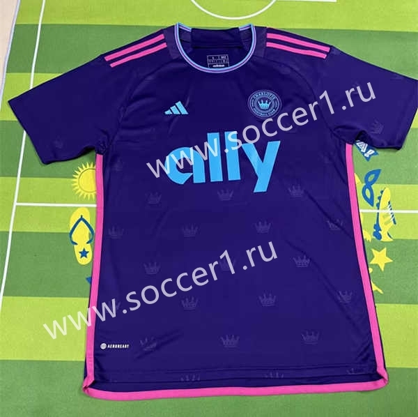 2023-2024 Charlotte FC Away Purple Thailand Soccer Jersey AAA-HR