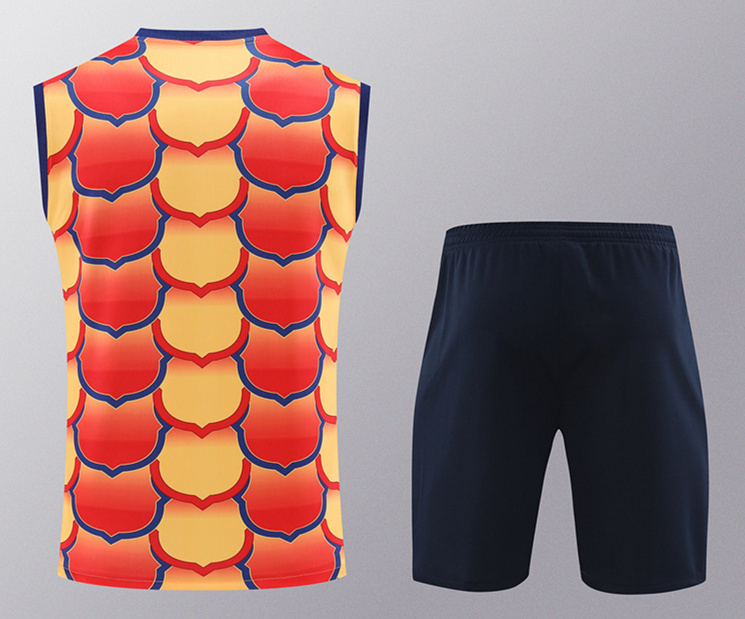 2024-25 Barcelona Red&Yellow Thailand Soccer Vest Uniform-418