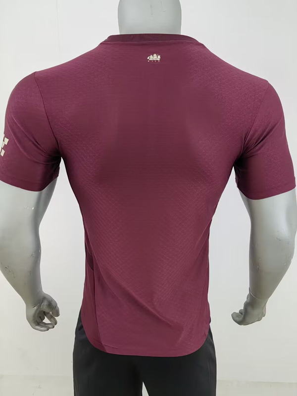 Player Version 2024-2025 Manchester City 2nd Away Dark Red Thailand Soccer Jersey AAA-7959