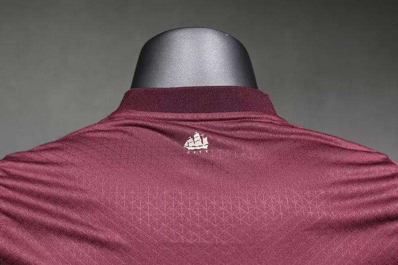 (S-3XL) Player Version 2024-2025 Manchester City 2nd Away Dark Red Thailand Soccer Jersey AAA-518