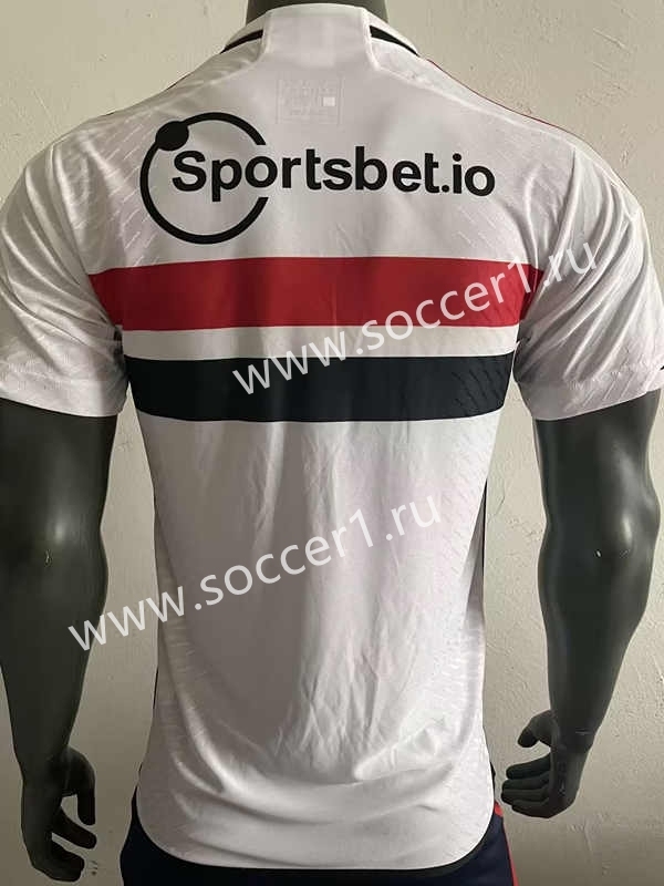 Player Version 2023-2024 Sao Paulo Futebol Clube Home White Thailand Soccer Jersey AAA-518