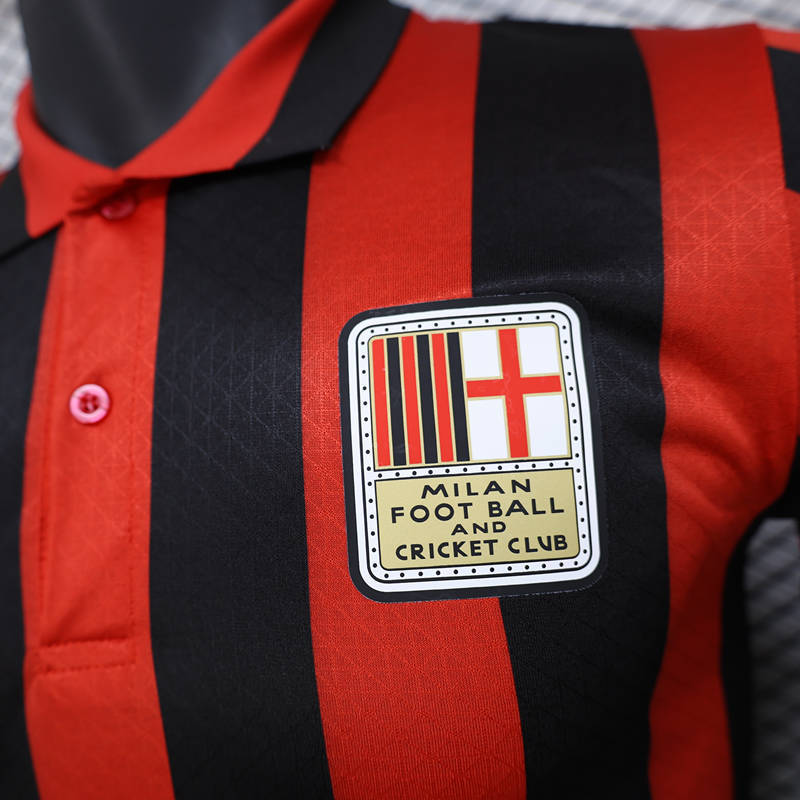 Player Version 2025-2026 Anniversary AC Milan Red&Black Thailand Soccer Jersey AAA-888