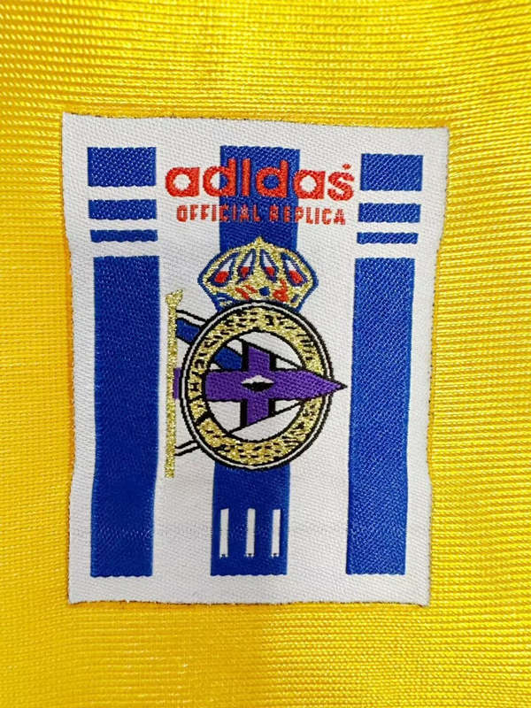 Retro Version 99-00 Deportivo La Coruña 2nd Away Yellow Thailand Soccer Jersey AAA-811