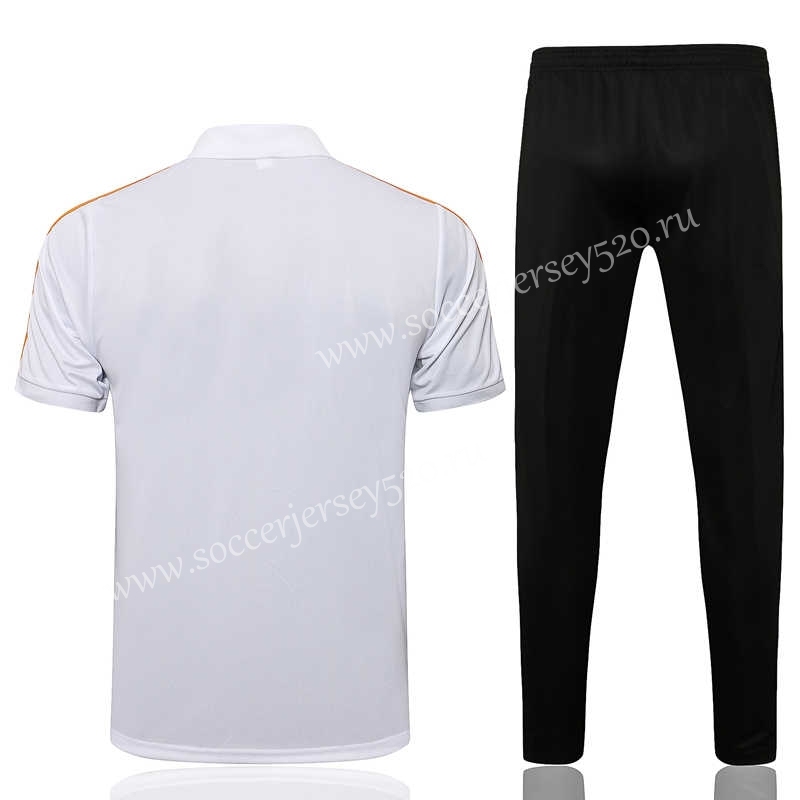 2021-2022 Real Madrid White Thailand Polo Uniform-815