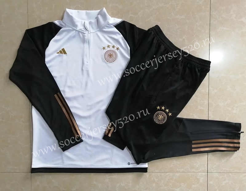 2022-2023 Germany White Thailand Soccer Tracksuit-815
