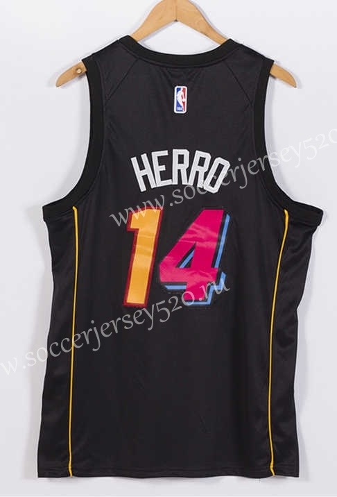21-22 Miami Heat Black #14 NBA Jersey