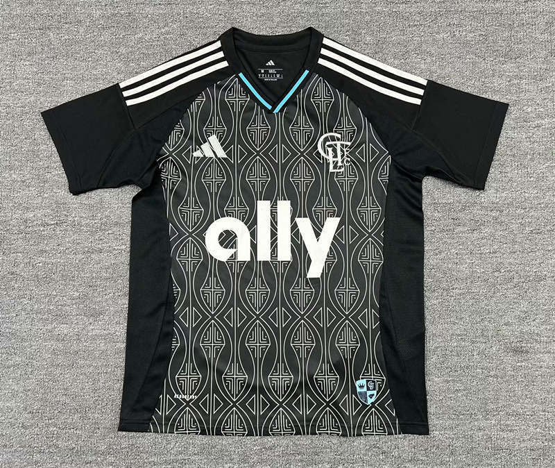 (s-4xl)2025-26 Charlotte FC Away Black Thailand Soccer Jersey AAA-7035