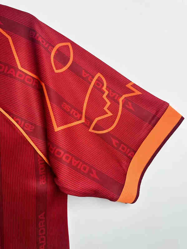 Retro Version 99-00 Roma Home Red Thailand Soccer Jersey AAA-811