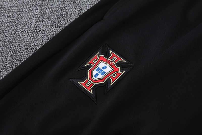 2024-2025 Portugal Blue&Black Thailand Soccer Tracksuit With Hat-418