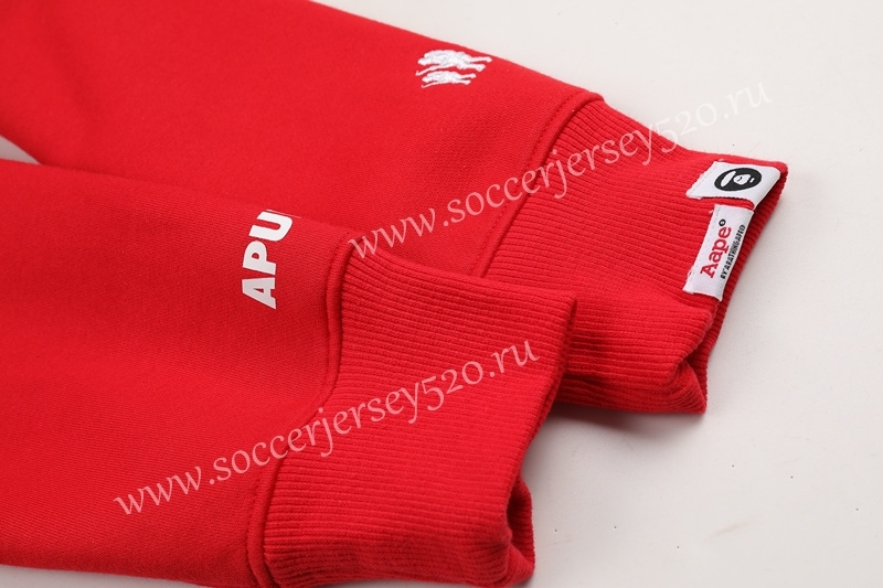 2020-2021 Chicago Bulls&Aape Red Thailand Soccer Tracksuit With Hat-LH