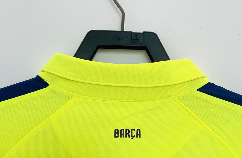 Retro Version 14-15 Barcelona 2nd Away Fluorescent Green Thailand Soccer Jersey AAA-811