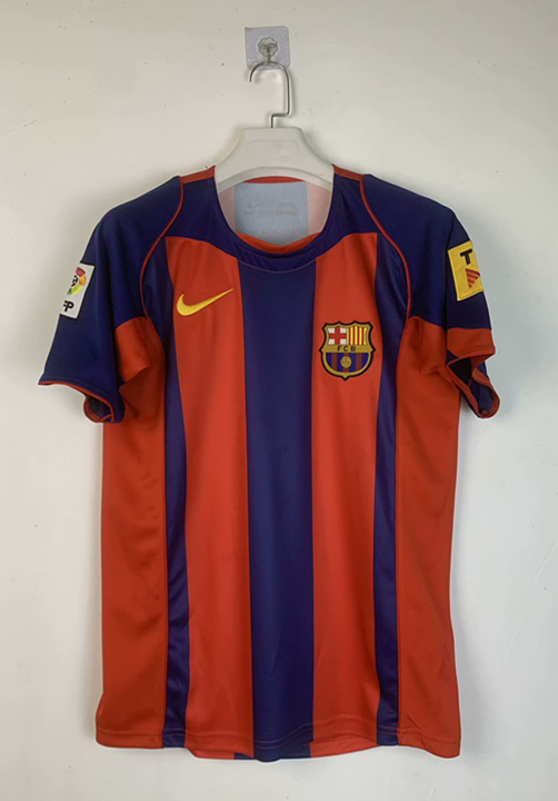 Retro Version 04-05 Barcelona Home Blue&Red Thailand Soccer Jersey AAA-7872