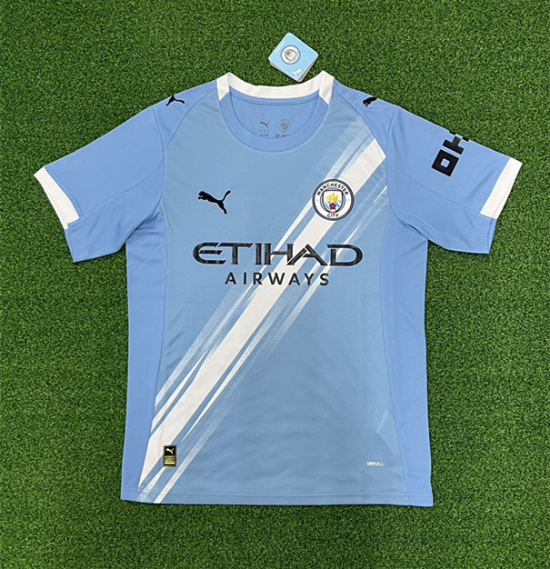(S-4XL) 2025-26 Manchester City Home Blue Thailand Soccer Jersey AAA-403