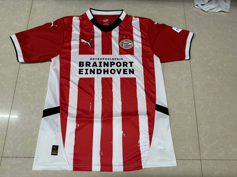 2024-2025 PSV Eindhoven Home Red&White Thailand Soccer Jersey AAA-6032
