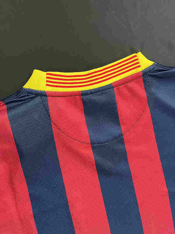 Retro Version 13-14 Barcelona Home Red&Blue Thailand Soccer Jersey AAA-6590