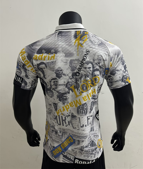 Player Version Ronaldinho joint 2025-2026 Barcelona Grey &White Thailand Soccer Jersey AAA-4506