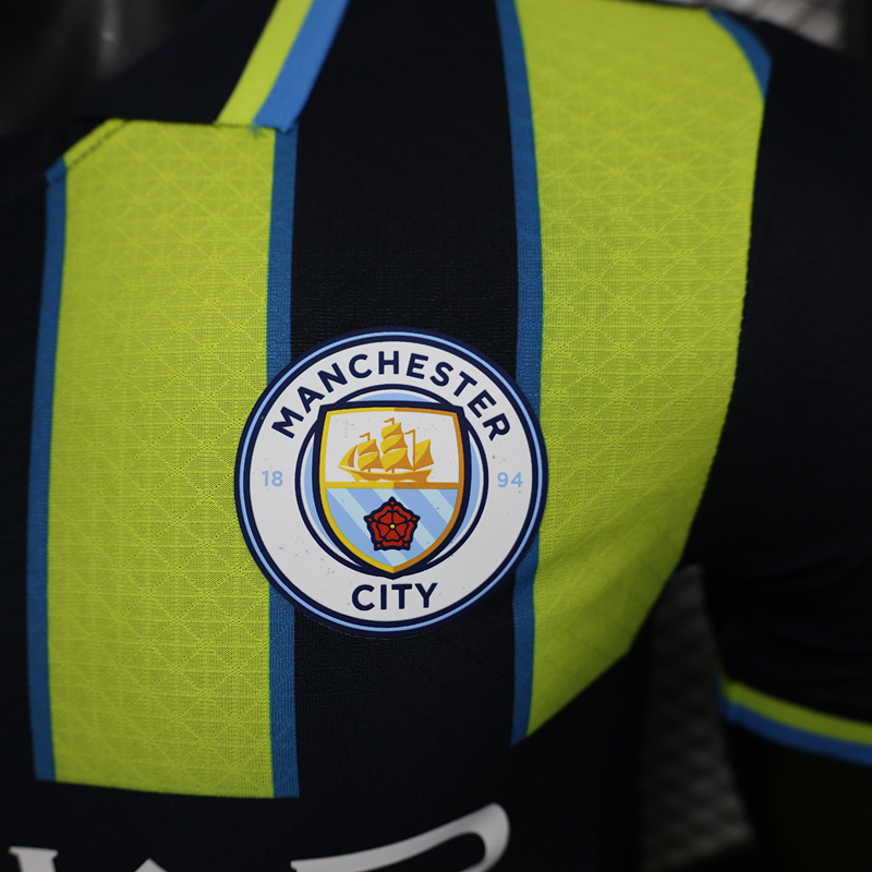 Player Version 2024-2025 Manchester City 2nd Away Black&Green Thailand Soccer Jersey AAA-888