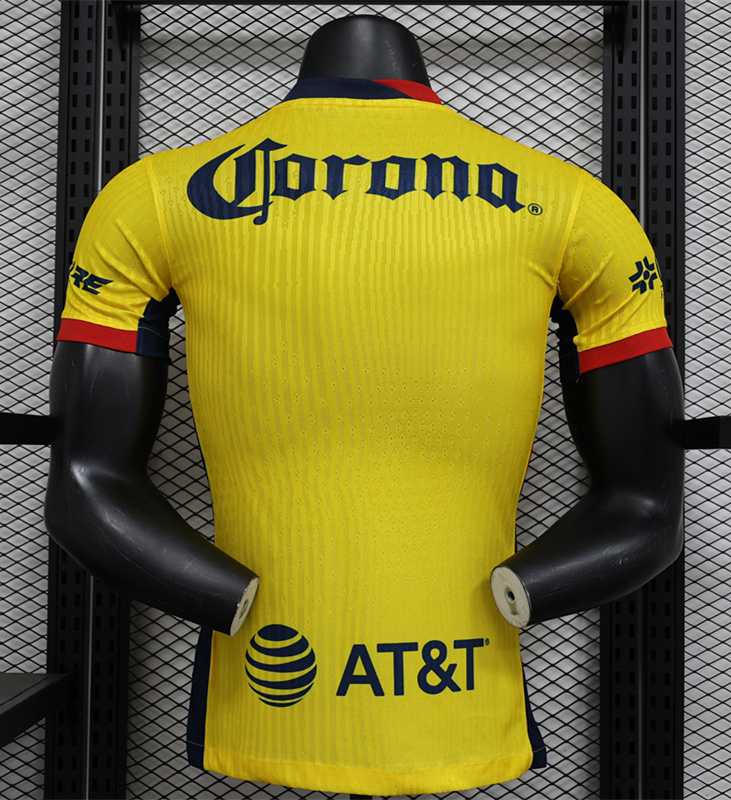 Player Version 2024-2025 Club America Yellow Thailand Soccer Jersey AAA-888
