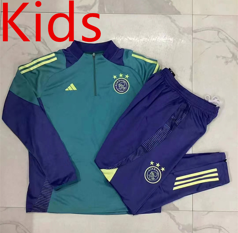 2024-2025 Ajax Green Kids/Youth Soccer Tracksuit-815