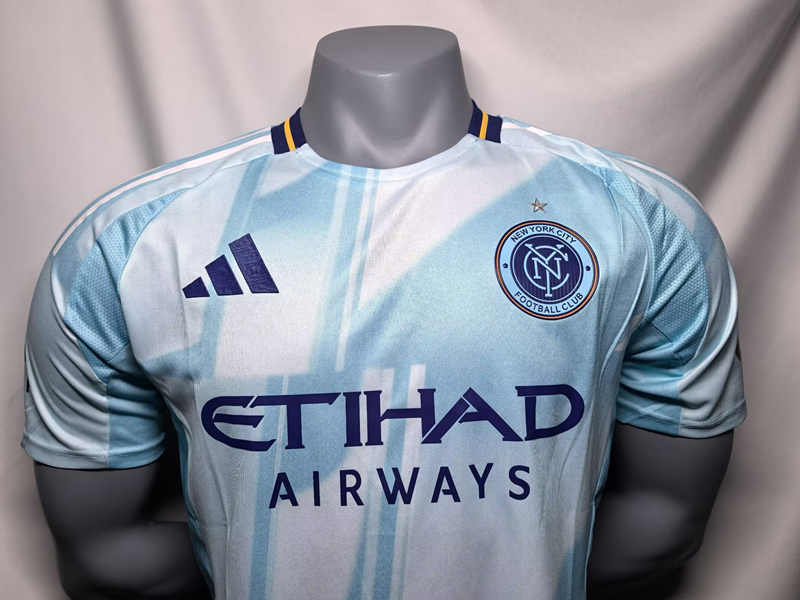 （s-3xl）Player Version 2025-26 New York City Home White&Blue Thailand Soccer Jersey AAA-912