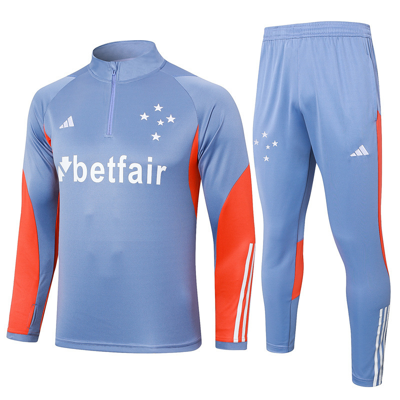 2024-2025 Cruzeiro EC Gray Thailand Soccer Tracksuit-815