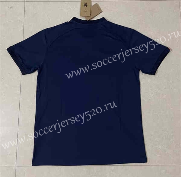 (S-4XL) 2022-2023 France Home Royal Blue Thailand Soccer Jersey AAA-818