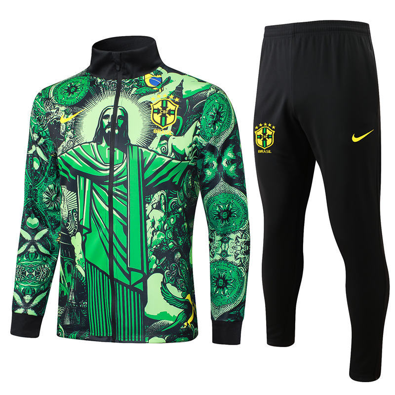 2024-2025 Brazil Ink Jet Green Thailand Soccer Jacket Uniform-815