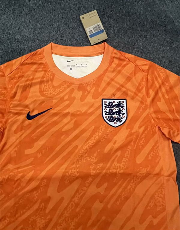 2024-2025 England Goalkeeper Orange Thailand Soccer Jersey AAA-0485