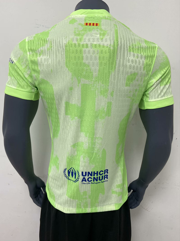 Player Version 2024-2025 Barcelona 2nd Away Green Thailand Soccer Jersey AAA-9056