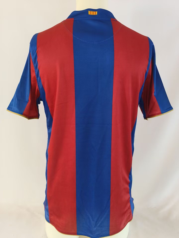 Retro Version 07-08 Barcelona Home Red&Blue Thailand Soccer Jersey AAA-503