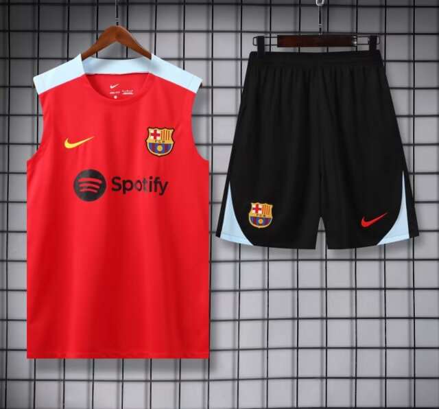 2024-2025 Barcelona Red Thailand Soccer Vest Uniform-418