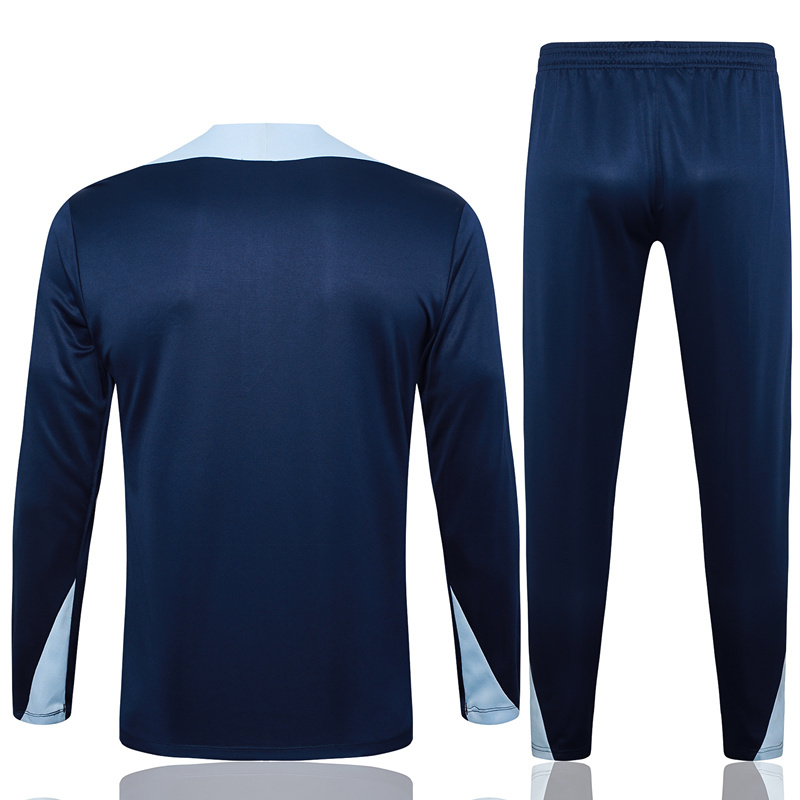 2024-2025 France Royal Blue Thailand Soccer Tracksuit-815